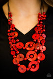 Bali Boardwalk - Red - Paparazzi Accessories - Pretty Girl Jewels