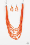 Peacefully Pacific - Orange - Paparazzi Accessories - Pretty Girl Jewels