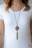 Paparazzi Accessories - Totally Worth the TASSEL - Brass Necklace
