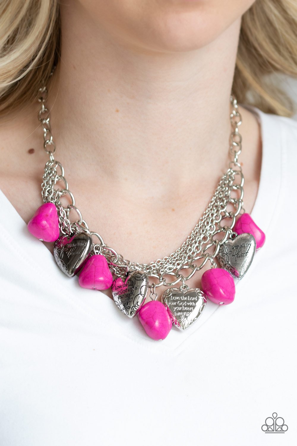 Change Of Heart - Pink - Paparazzi Accessories - Pretty Girl Jewels