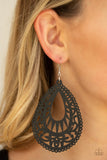 Zesty Zen - Black Earring - Paparazzi Accessories