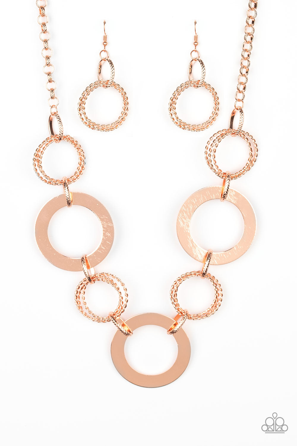 Paparazzi Accessories - Ringed in Radiance - Copper Necklace