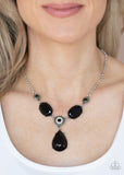Paparazzi Accessories - Heirloom Hideaway - Black Necklace