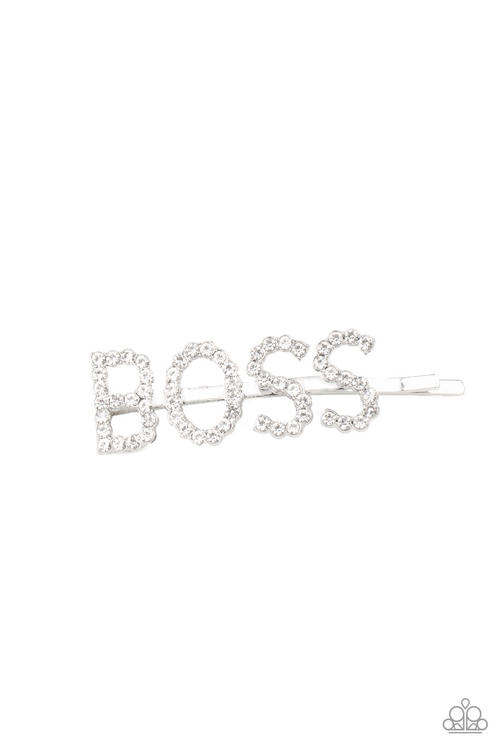 Yas Boss! - White Hair Clip - Paparazzi Accessories