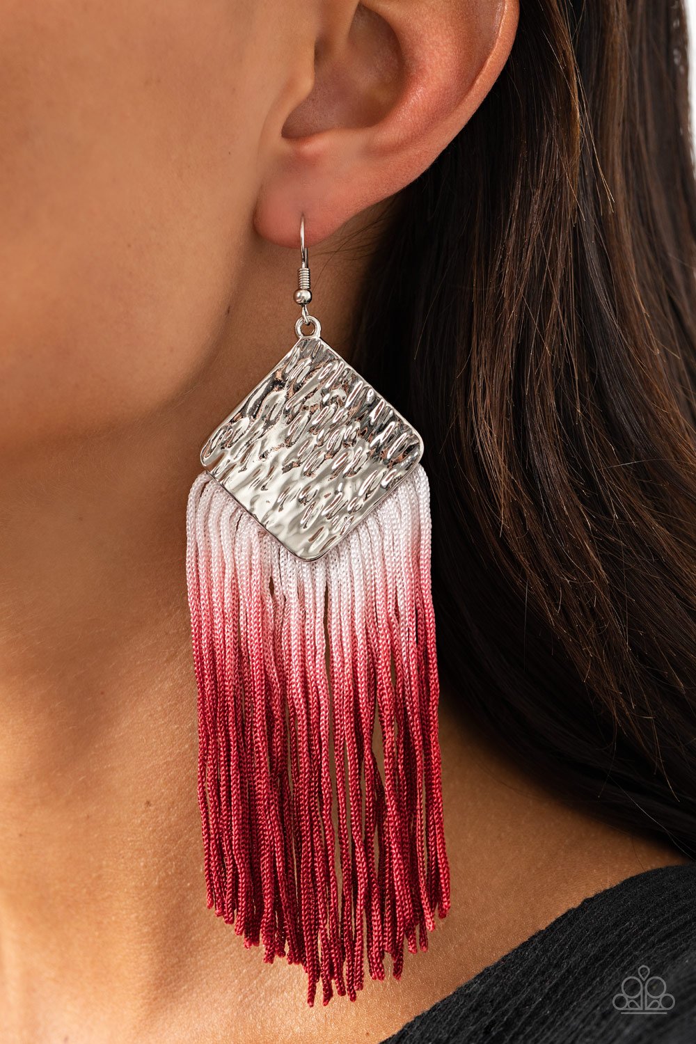 DIP The Scales - Red Earring - Paparazzi Accessories