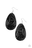 Garden Therapy - Black Earring - Paparazzi Accessories