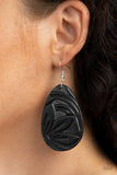 Garden Therapy - Black Earring - Paparazzi Accessories