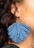 Macrame Mamba - Blue Earring - Paparazzi Accessories