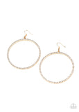 Paparazzi Accessories - Wide Curves Ahead - Gold Earring