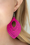 Paparazzi Accessories - One Beach At A Time - Pink Earrings