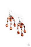 Paparazzi Accessories - Clear The HEIR - Orange Earrings