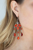 Paparazzi Accessories - Clear The HEIR - Orange Earrings