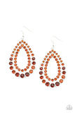 Paparazzi Accessories - Glacial Glaze - Brown Earrings