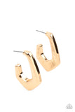 Paparazzi Accessories - On The Hook - Gold Earrings
