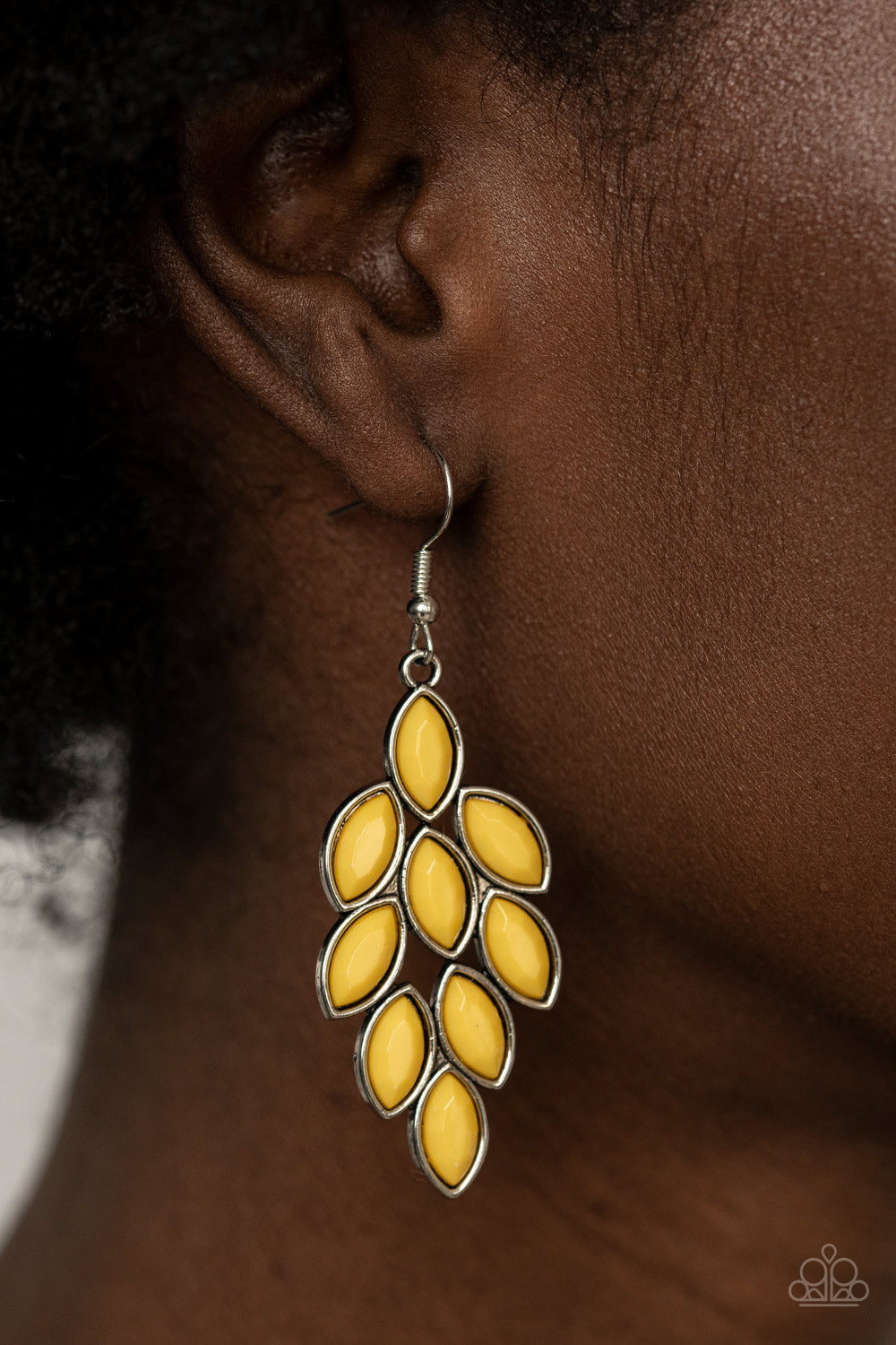 Paparazzi Accessories - Flamboyant Foliage - Yellow Earring