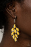 Paparazzi Accessories - Flamboyant Foliage - Yellow Earring