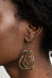 Paparazzi Accessories - Artisan Relic - Brass Earring