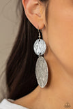 Paparazzi Accessories - Status CYMBAL - Silver Earrings