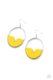 Paparazzi Accessories - Island Breeze - Yellow Earrings