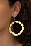 Paparazzi Accessories - Living The WOOD Life - White Earring