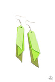 Paparazzi Accessories - Suede Shade - Green Earrings