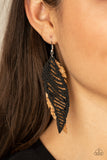 Paparazzi Accessories - WINGING Off The Hook - Black Earring