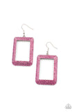 Paparazzi Accessories - World FRAME-ous - Pink Earring