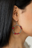 Paparazzi Accessories - Glamorous Garland - Red Earring