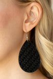 Teardrop Trend - Black Earring - Paparazzi Accessories