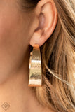 Paparazzi Accessories - Curve Crushin - Gold Earring