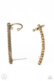 Paparazzi Accessories - Give Me The SWOOP - Brass Post Earring