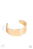 Coolly Curved - Gold Bracelet