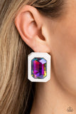 Edgy Emeralds - Multi - Post Earring