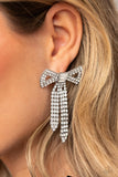 Just BOW With It - White Earring