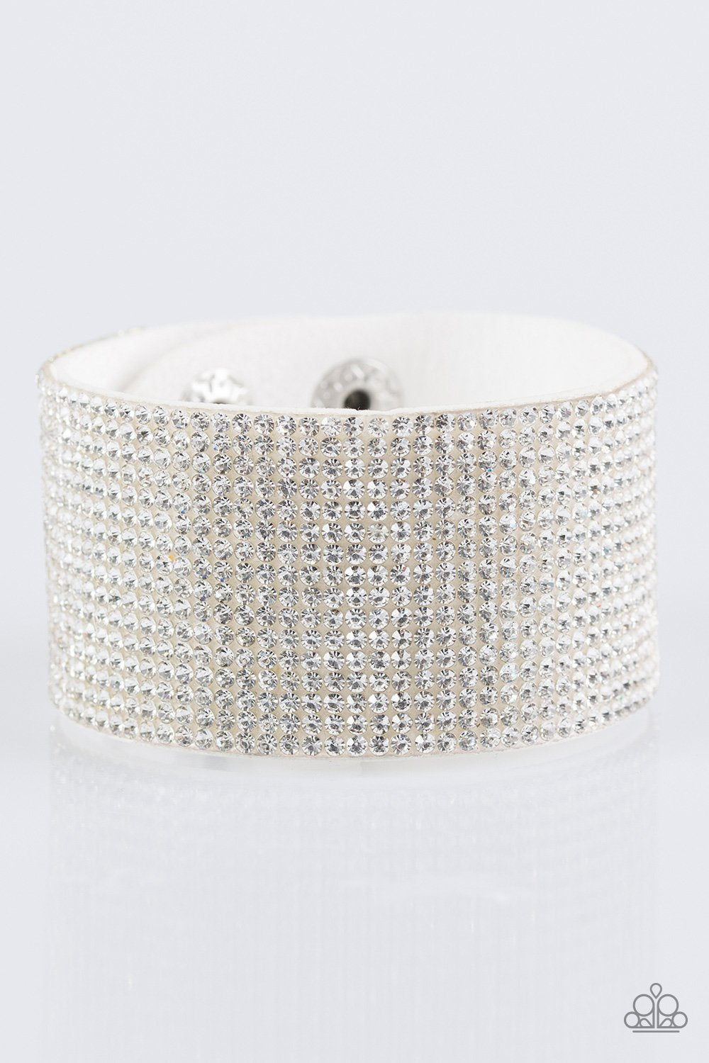 Roll With The Punches - White - Paparazzi Accessories - Pretty Girl Jewels