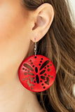 Bali Butterfly - Red Earring