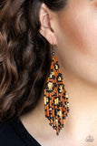Bodacious Bombshell  - Brown Earring - Paparazzi Accessories